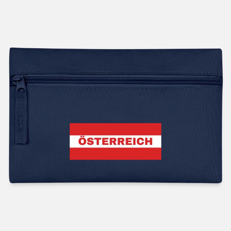 Austrian Flag - Pencil Case - navy