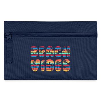 Beach Vibes (lettering) - Pencil Case - navy - Front