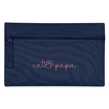 Cat Papa - Mignon Paw Cat Lover Papa Propriétaire de chat - Trousse - marine - Devant