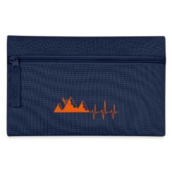 Mountain biker heartbeat mountain bike mountains heart - Pencil Case - navy - Front