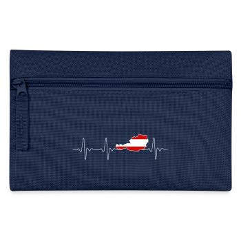 Österreich Heartbeat - Federtasche - Navy - Vorne