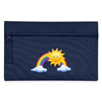 regenbogen sonne wolken wetter rainbow sun cloud41 - Federtasche - Navy - Vorne