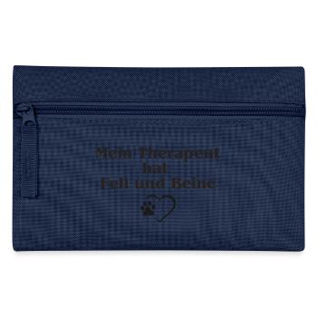 Lustiger Hundespruch - Federtasche - Navy - Vorne