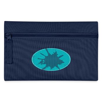 Ovaler Flash Background schmutzing - Federtasche - Navy - Vorne