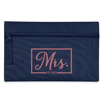 Mme Est. 2023 Fiançailles Mariage Douche nuptiale - Trousse - marine - Devant