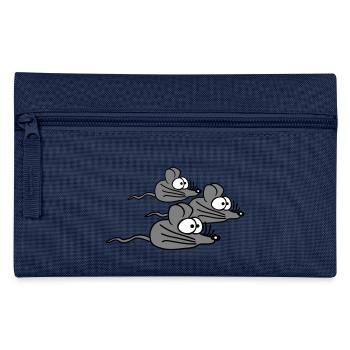 3 Mice Family Child Mom Dad Parents Three Friends - Pencil Case - navy - Front