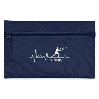 Tennis Heartbeat Tennis Racket Pulse Tennis Game - Pencil Case - navy - Front