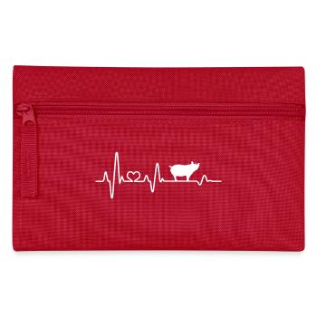 Porc fermier éleveur de porcs battement de coeur agriculteur ECG - Trousse - rouge - Devant