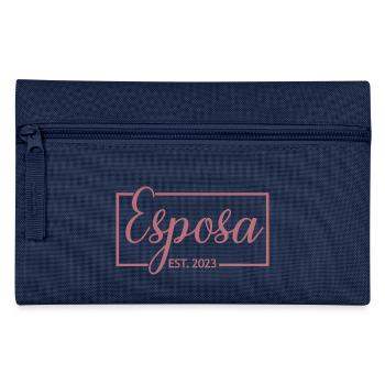 Esposa Est. 2023 Femme pour être mariée Mariage de couple - Trousse - marine - Devant