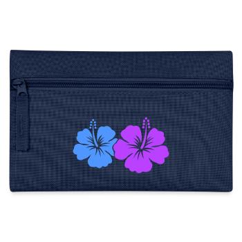 Hibiskus Blume - Federtasche - Navy - Vorne
