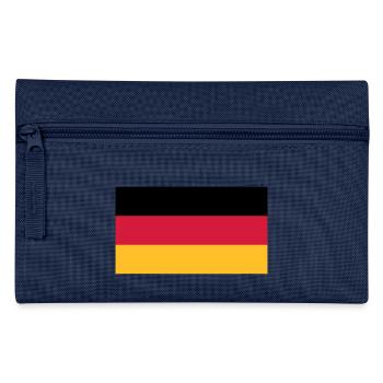 Deutschlandfahne Flagge Schwarz Rot Gold - Federtasche - Navy - Vorne
