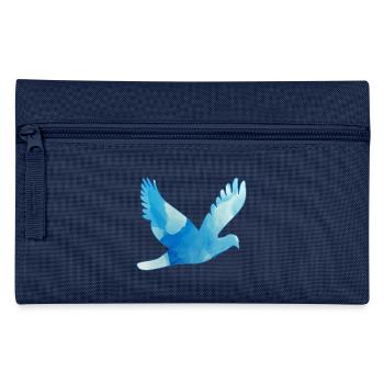 Taube Frieden blau Friedenstaube - Federtasche - Navy - Vorne