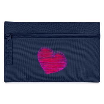 HERZ. HERZ. HEILIGER VALENTINSTAG. LIEBE. LIEBE. WEIHNACHTEN - Federtasche - Navy - Vorne