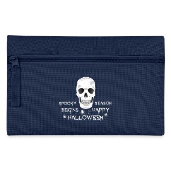 Crâne d’halloween effrayant - Trousse - marine - Devant