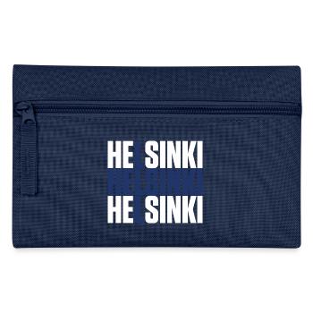 Helsinki Finnland Fahne - Federtasche - Navy - Vorne