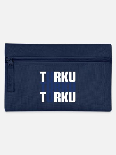 Turku Finnland Fahne - Federtasche - Navy