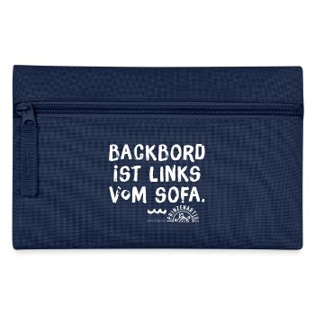 Meerspruch, Backbord ist links vom Sofa - Federtasche - Navy - Vorne
