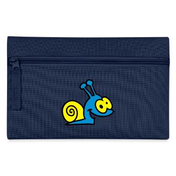 lustige Schnecke - 3 - Federtasche - Navy - Vorne