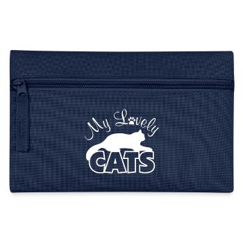 Meine lieben Katzen - Federtasche - Navy - Vorne
