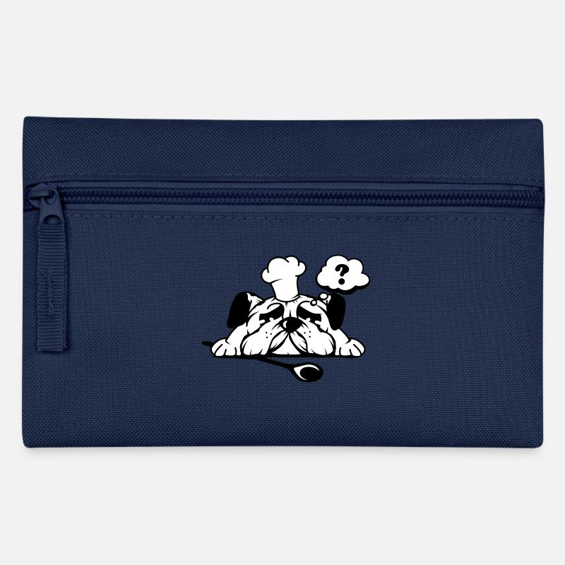 Comic speech bubble question mark - Pencil Case - navy