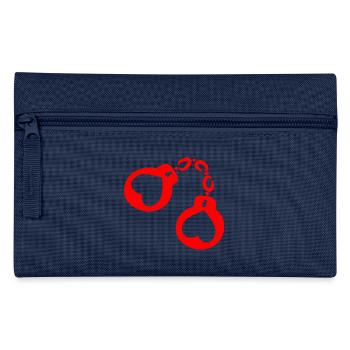 Herz Hadnschellen Kurz Design Vektor 3 - Federtasche - Navy - Vorne