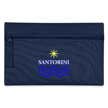 Sonne und Wellen Küstendesign - Federtasche - Navy - Vorne