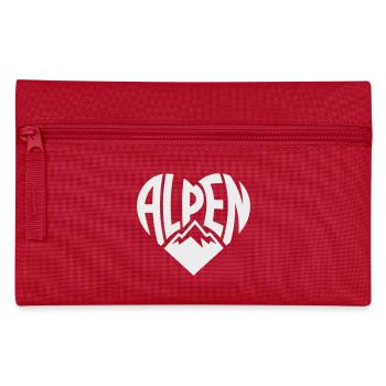 Alpen HerzTypo  - Federtasche - Rot - Vorne