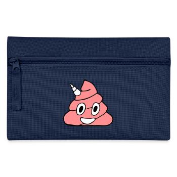 Pink Unicorn Garbage Pile - Pencil Case - navy - Front