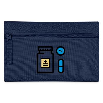 Pillen, Medikamente, Medizin, Drogen, Pillendose - Federtasche - Navy - Vorne
