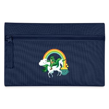 cadeau St Patrick Einhorn dab Kobold drôle - Trousse - marine - Devant