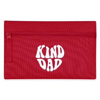 Logo du cœur de papa gentil - Couleur personnalisable - Trousse - rouge - Devant