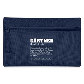 Gärtner Lustige Definition - Federtasche - Navy - Vorne