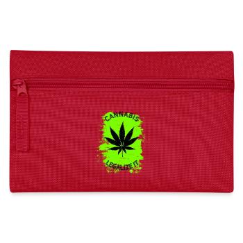 Legalize it Cannabis - Legalisierung Marihuana THC - Federtasche - Rot - Vorne