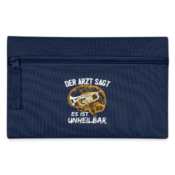 Blasmusik Flügelhorn - Es ist unheilbar - Federtasche - Navy - Vorne