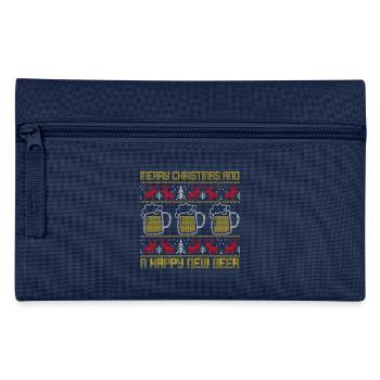bier ugly pullover saufen exmas geschenk familie - Federtasche - Navy - Vorne