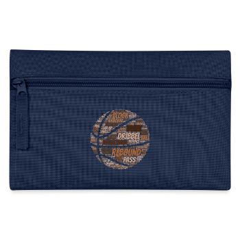 Basketball Wortart | Unisex Shirt - Federtasche - Navy - Vorne