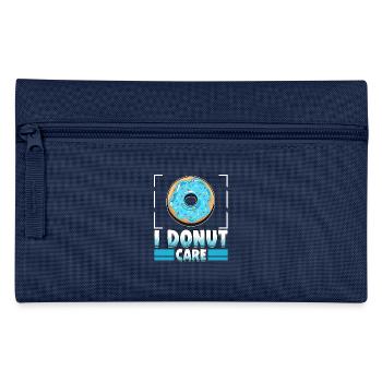 Cool donut shirt 'I donut care'. - Pencil Case - navy - Front