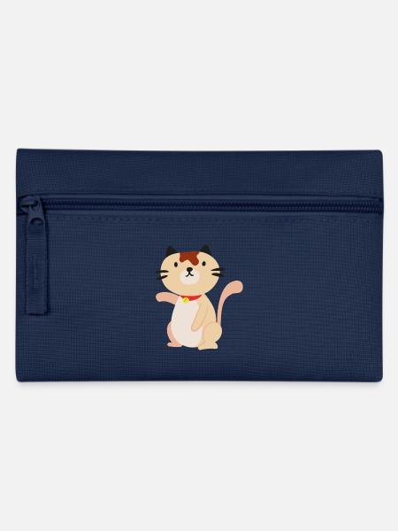 Cat cat - Pencil Case - navy