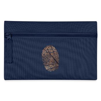 Fingerabdruck Holz - Federtasche - Navy - Vorne