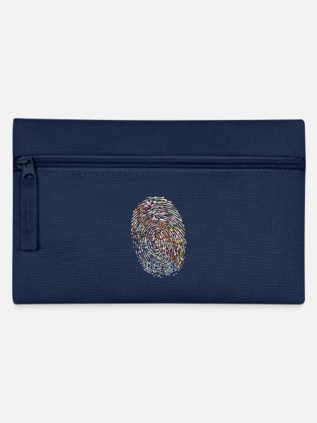 Fingerprint map - Pencil Case - navy