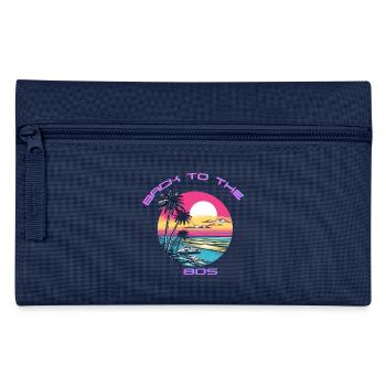 Retro Sonnenuntergang Strand Design - Federtasche - Navy - Vorne