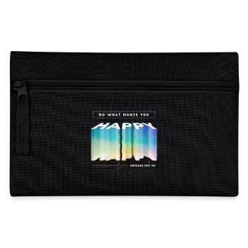 Do What Makes You Happy - Message for me - Federtasche - Schwarz - Vorne