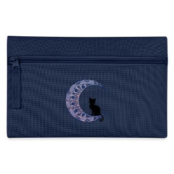 Mandala Moon Cat - Federtasche - Navy - Vorne