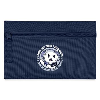 Wütende Gamer-Katze - Federtasche - Navy - Vorne