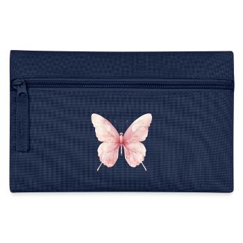 butterfly, butterfly wings - Pencil Case - navy - Front