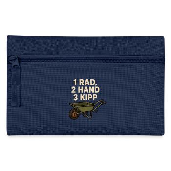 Lustiger Bau Spruch Schubkarre Humor Garten - Federtasche - Navy - Vorne