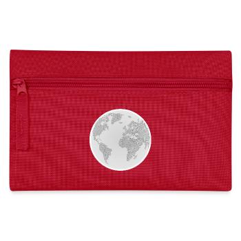 Conception géométrique du globe - Trousse - rouge - Devant