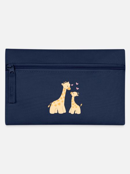 Giraffe mit Welpe - Federtasche -