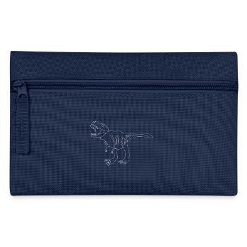 Lineart Dinosaurs, white - Pencil Case - navy - Front