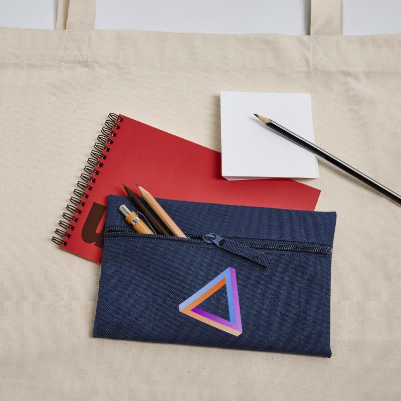 Impossible triangle optical illusion Pencil Case